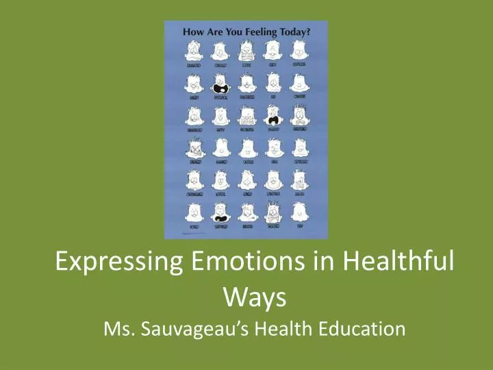 expressing emotions in healthful ways