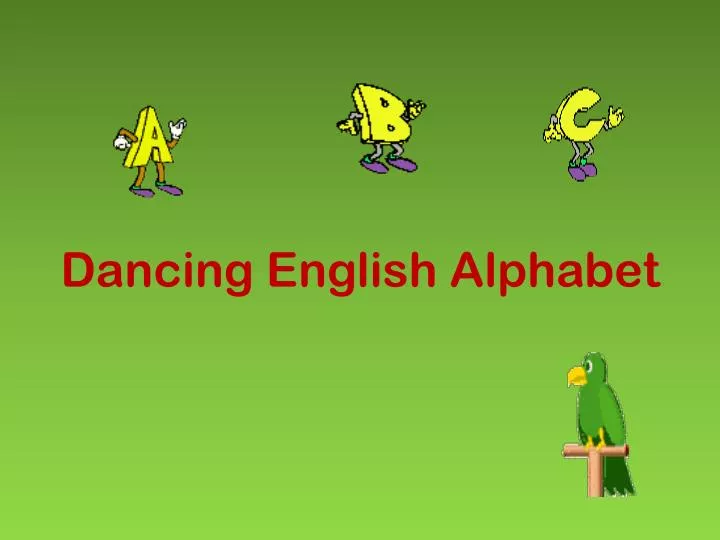 dancing english alphabet