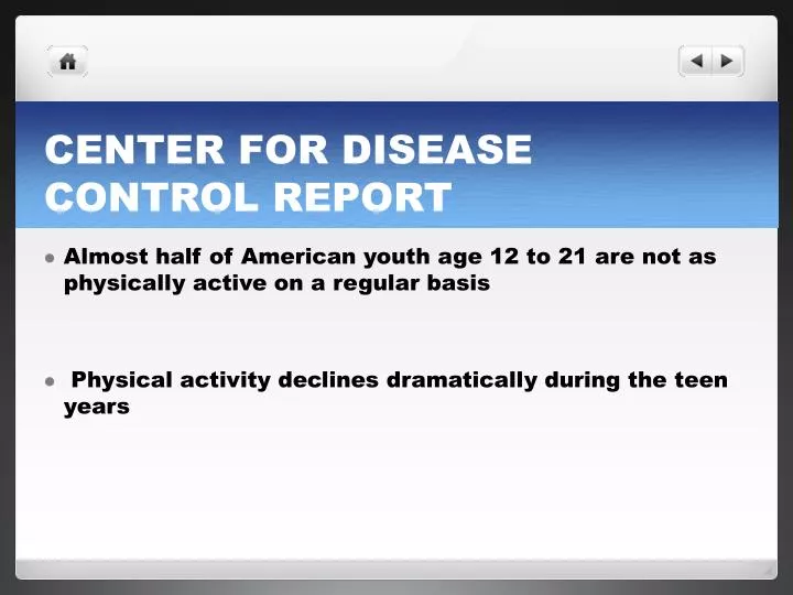 center for disease control report