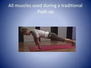 All muscles used during a traditional Push up