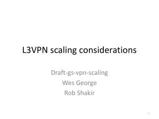 L3VPN scaling considerations