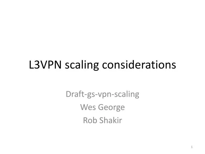 l3vpn scaling considerations