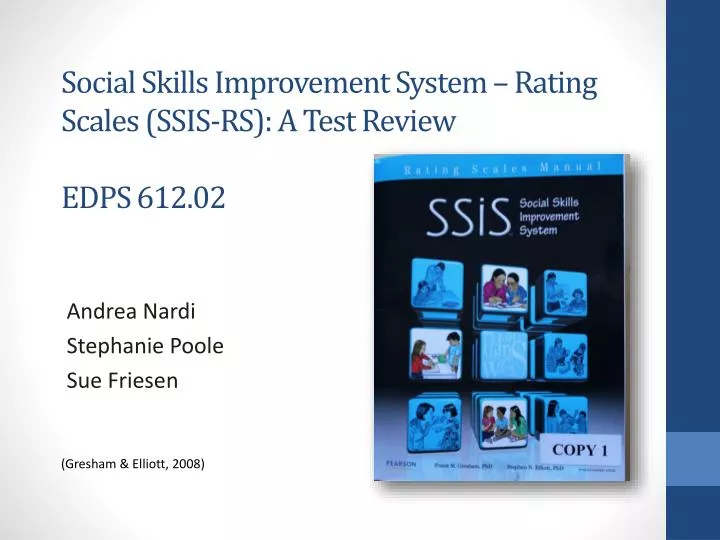 social skills improvement system rating scales ssis rs a test review edps 612 02