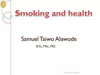 Smoking and health