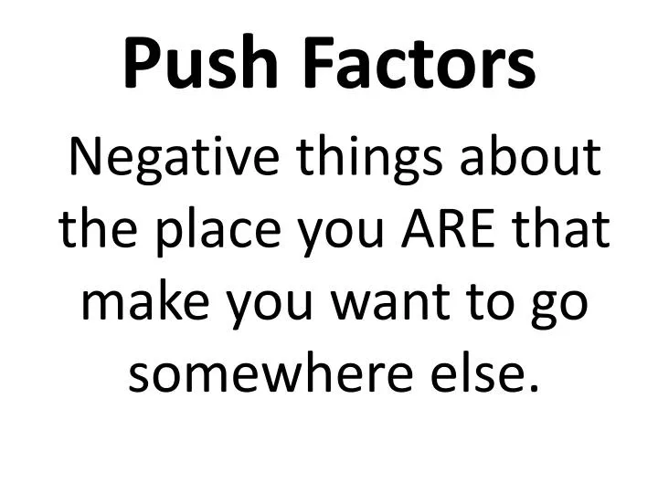 push factors