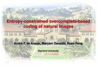 Entropy-constrained overcomplete -based coding of natural images