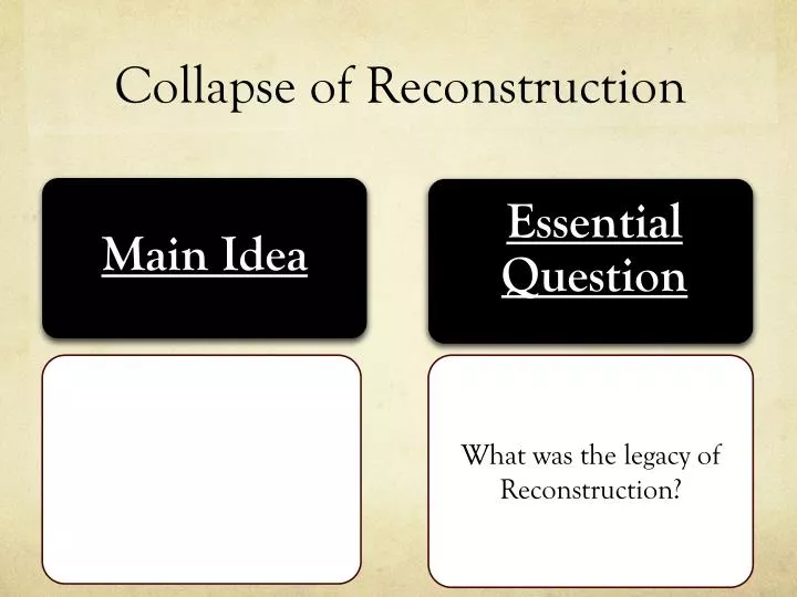 collapse of reconstruction