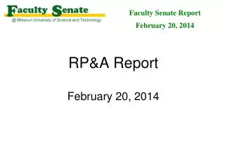 RP&amp;A Report February 20, 2014