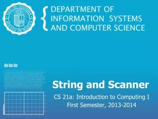 String and Scanner