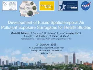 Development of Fused Spatiotemporal Air Pollutant Exposure Surrogates for Health Studies