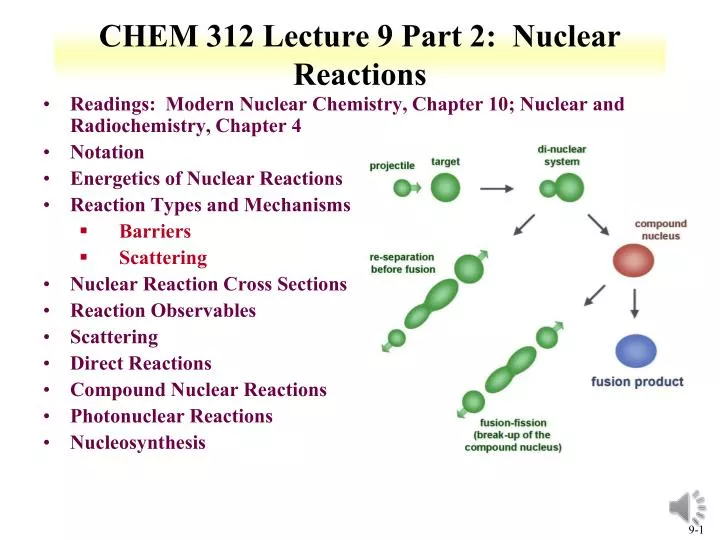 chem 312 lecture 9 part 2 nuclear reactions