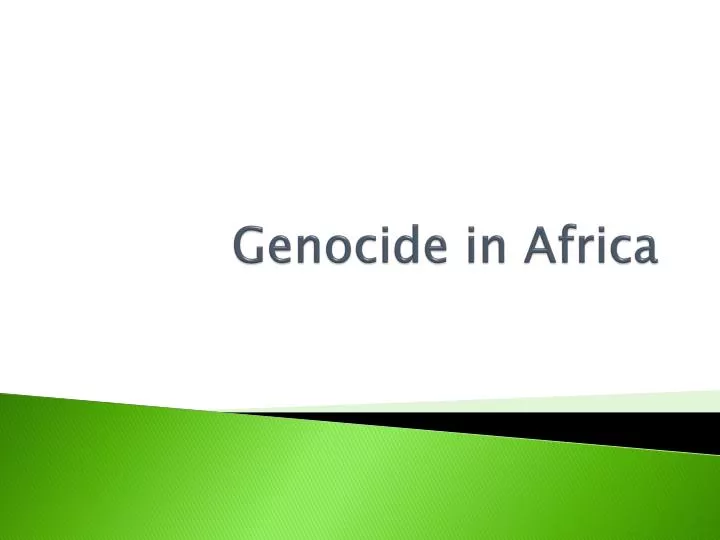 genocide in africa