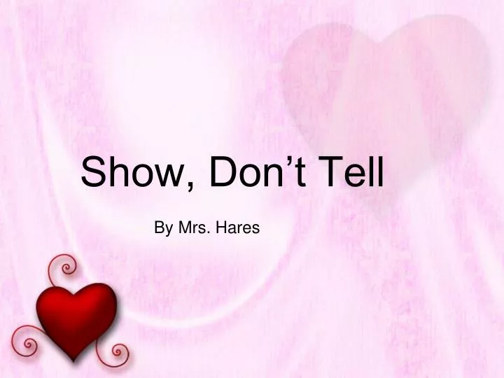 show don t tell