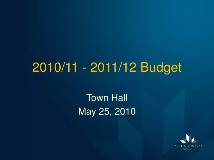 2010 11 2011 12 budget