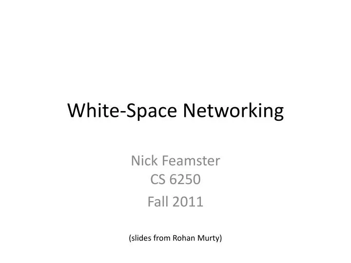 white space networking