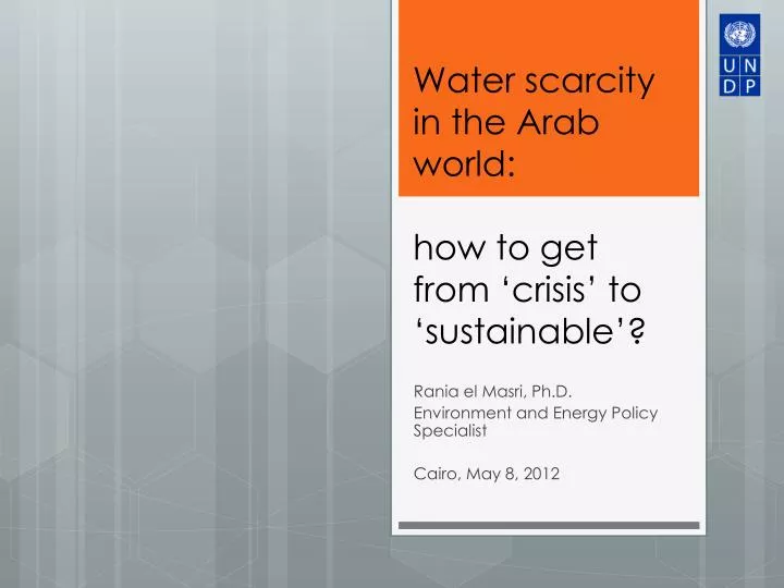 water scarcity in the arab world how to get from crisis to sustainable