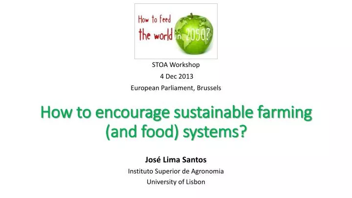 how to encourage sustainable farming and food systems