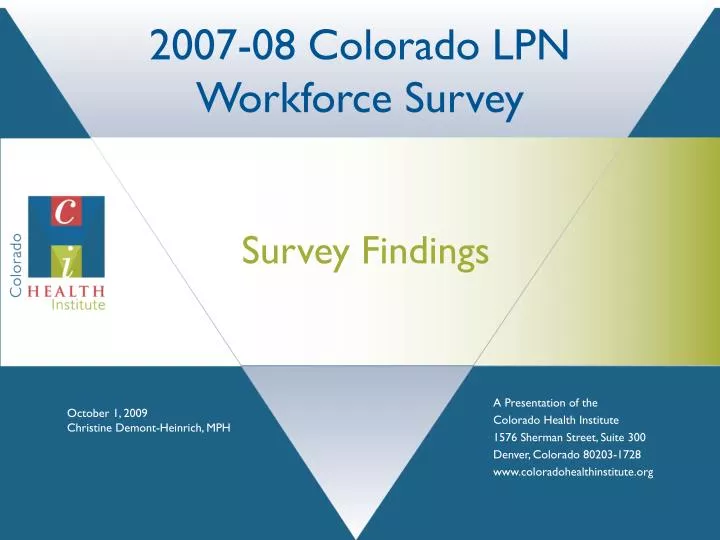 2007 08 colorado lpn workforce survey