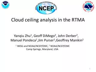 Cloud ceiling analysis in the RTMA