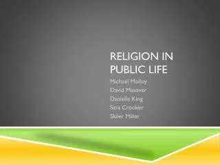 Religion In Public Life