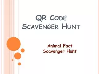 QR Code Scavenger Hunt