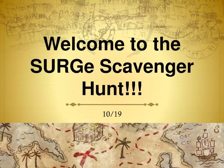 welcome to the surge scavenger hunt