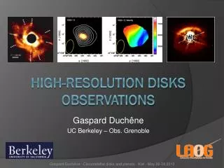 High-resolution disks Observations