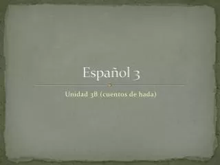 espa ol 3