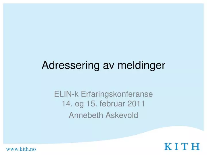 adressering av meldinger