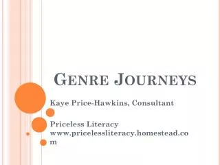 Genre Journeys