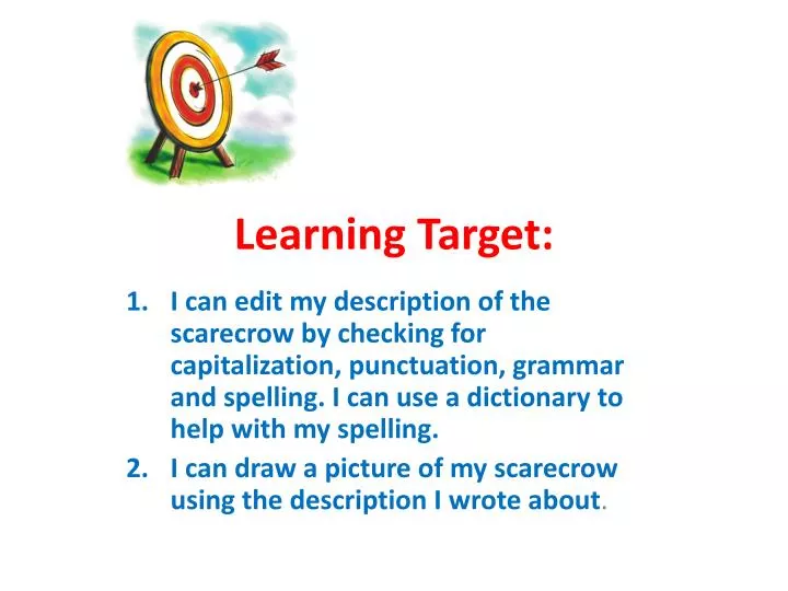 learning target