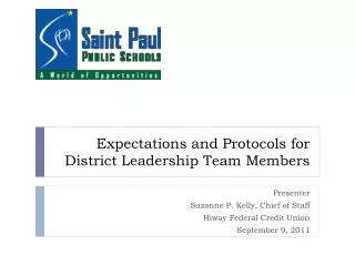 Expectations and Protocols for District Leadership Team Members