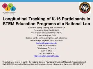 Longitudinal Tracking of K-16 Participants in STEM Education Programs at a National Lab