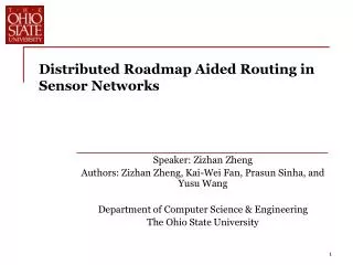 Distributed Roadmap Aided Routing in Sensor Networks