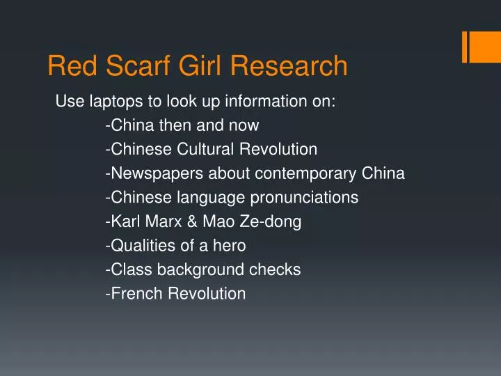 red scarf girl research