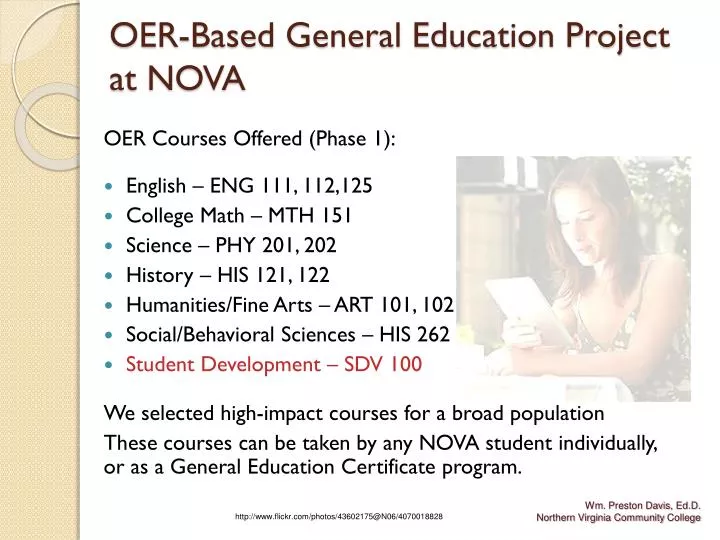 oer based general education project at nova