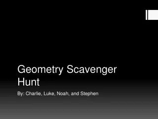 Geometry Scavenger Hunt