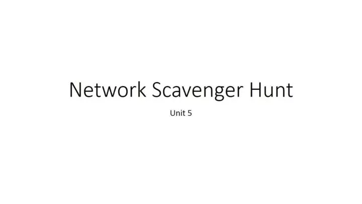 network scavenger hunt