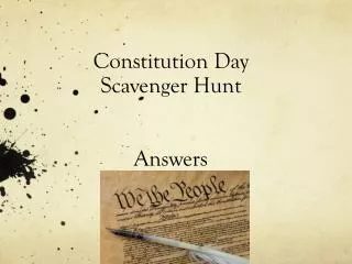 Constitution Day Scavenger Hunt Answers
