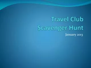 Travel Club Scavenger Hunt