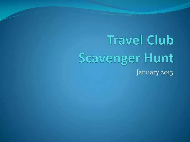 travel club scavenger hunt