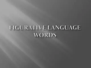 Figurative Language Words