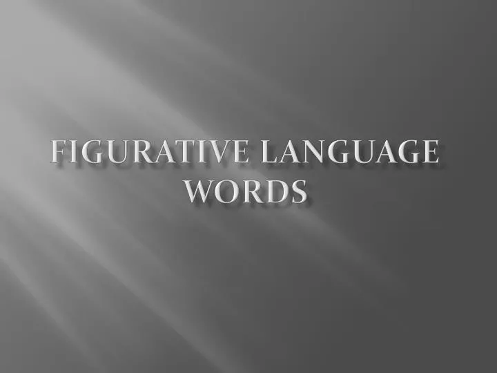 figurative language words