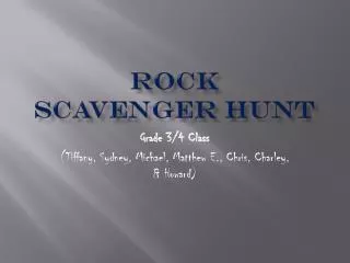 ROCK SCAVENGER HUNT