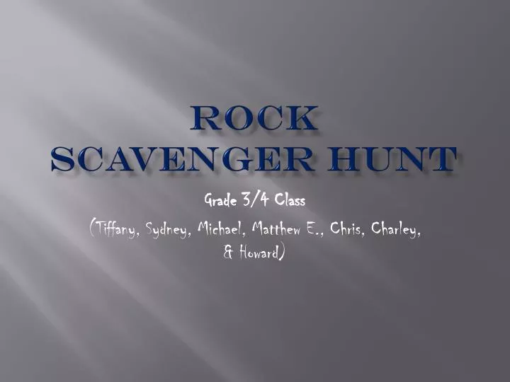 rock scavenger hunt