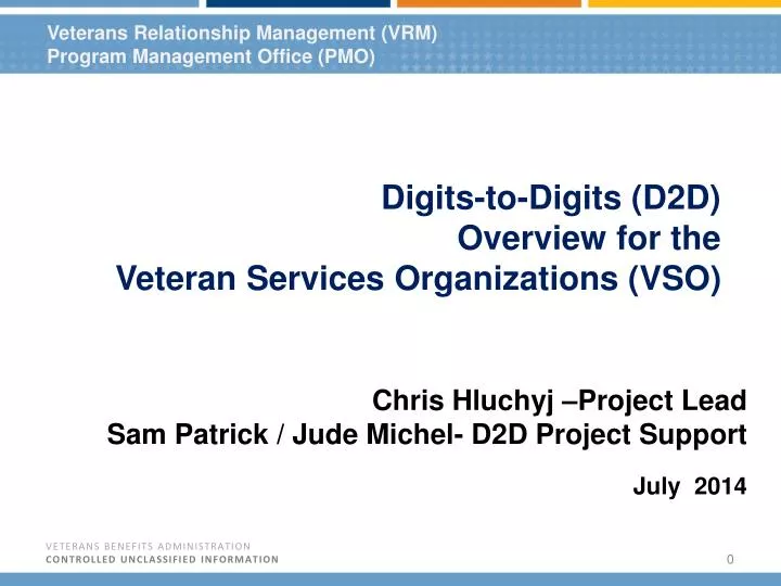 veterans relationship management vrm program management office pmo