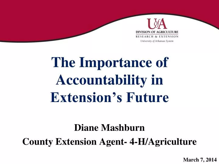 the importance of accountability in extension s future