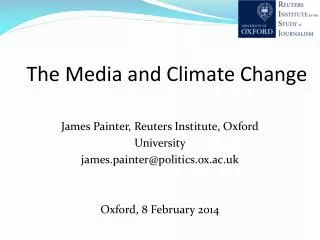 The Media and C limate Change