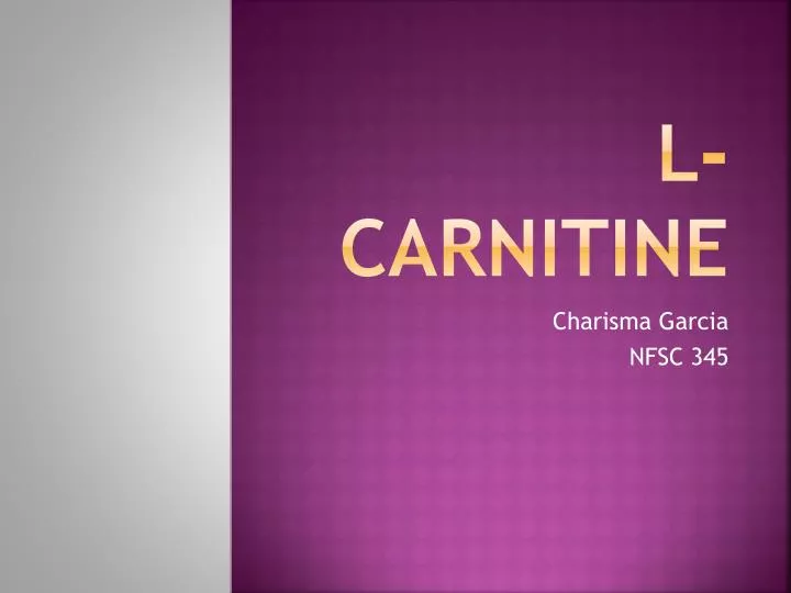 l carnitine