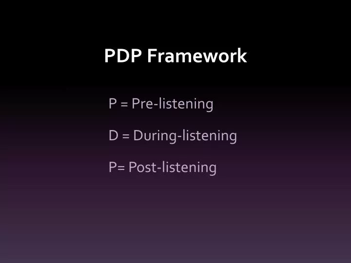 pdp framework
